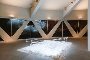 Deniz Gul, 'Fractals for Light (White on White)' (2017). Installation view: Sharjah Biennial 13, ‘Tamawuj,’ Sharjah, UAE (10 March–12 June 2017). © Ocula. Photo: Charles Roussel.